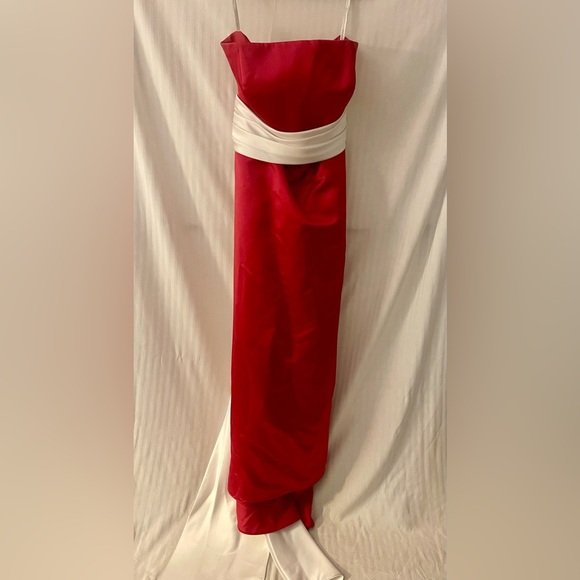Bill Levkoff Dresses & Skirts - Bill Levkoff Dark Pink and White Formal Dress